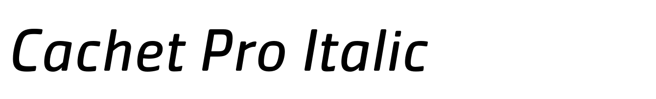 Cachet Pro Italic